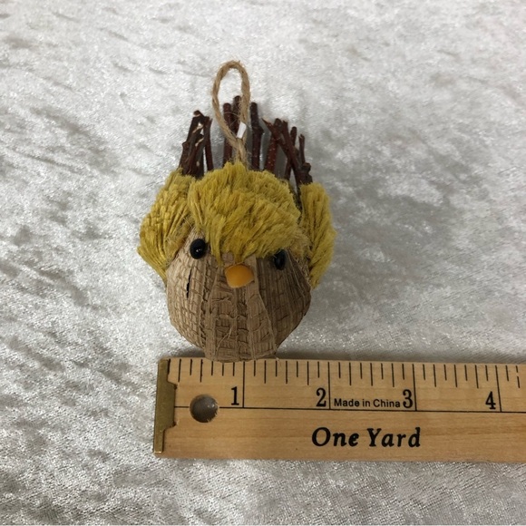 Set of 4 Woodland Animal Wildlife Bird Ornaments/Figurines Natural - Picture 2 of 8